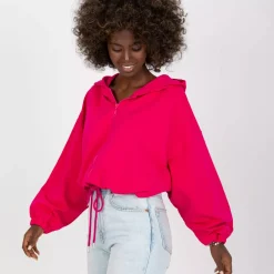 Rue Paris Rubie Crop huppari fuksia