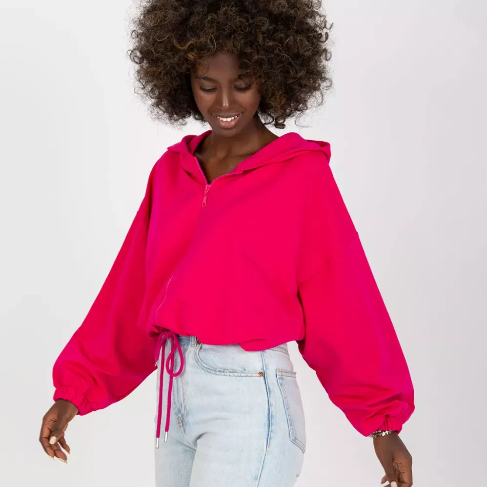 Rue Paris Rubie Crop huppari fuksia