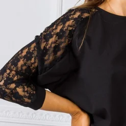 Rue Paris Shangri Lace paita musta