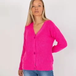 Rue Paris Sophia neuletakki neonpinkki