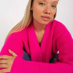 Rue Paris Sophia neuletakki neonpinkki