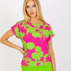 Rue Paris Summer kuvioitu paita fuksia