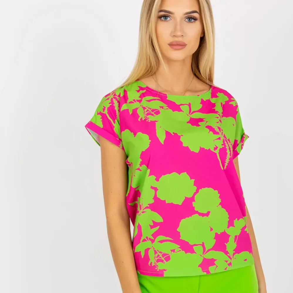 Rue Paris Summer kuvioitu paita fuksia