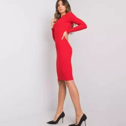 Rue Paris Vela ribbimekko punainen