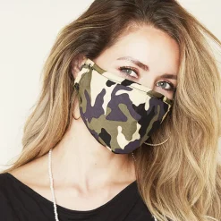 Säädettävä kasvosuoja nenälangalla khaki camo