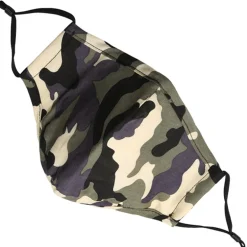Säädettävä kasvosuoja nenälangalla khaki camo