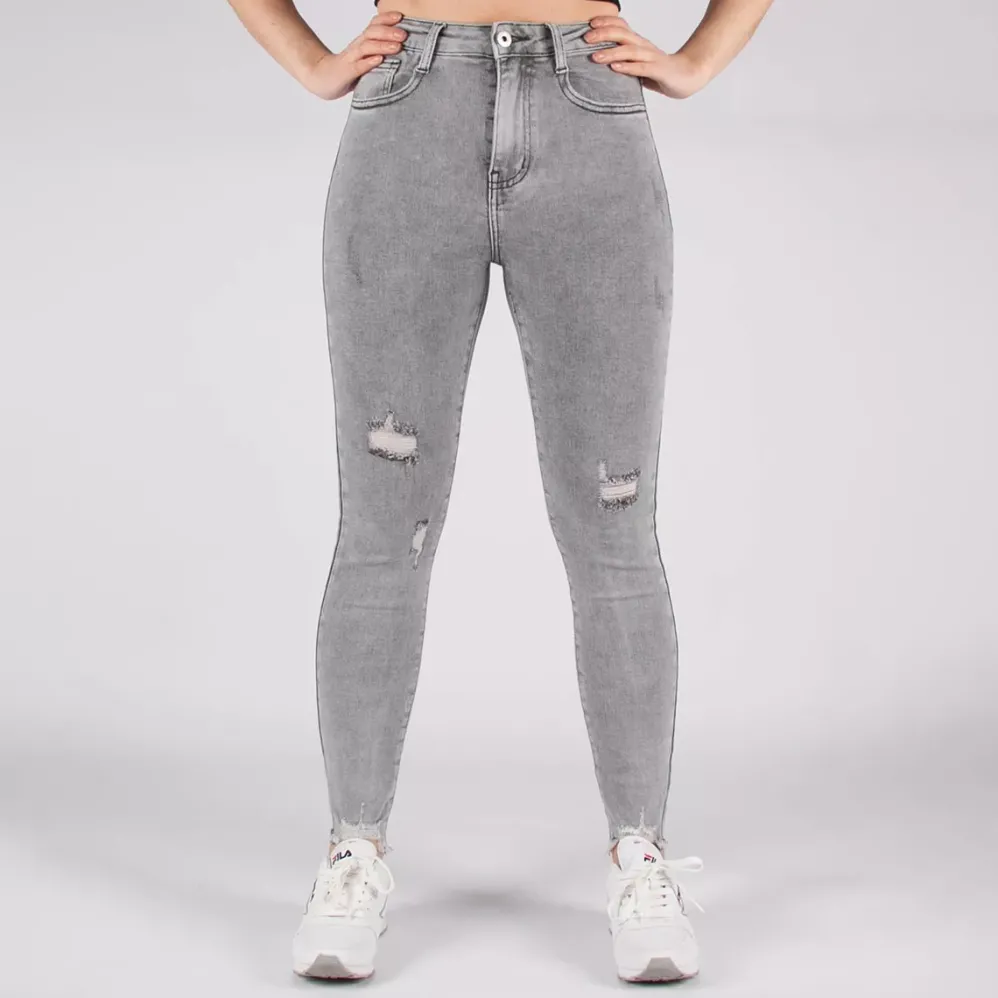 Secret Denim high waist stretchfarkut harmaa