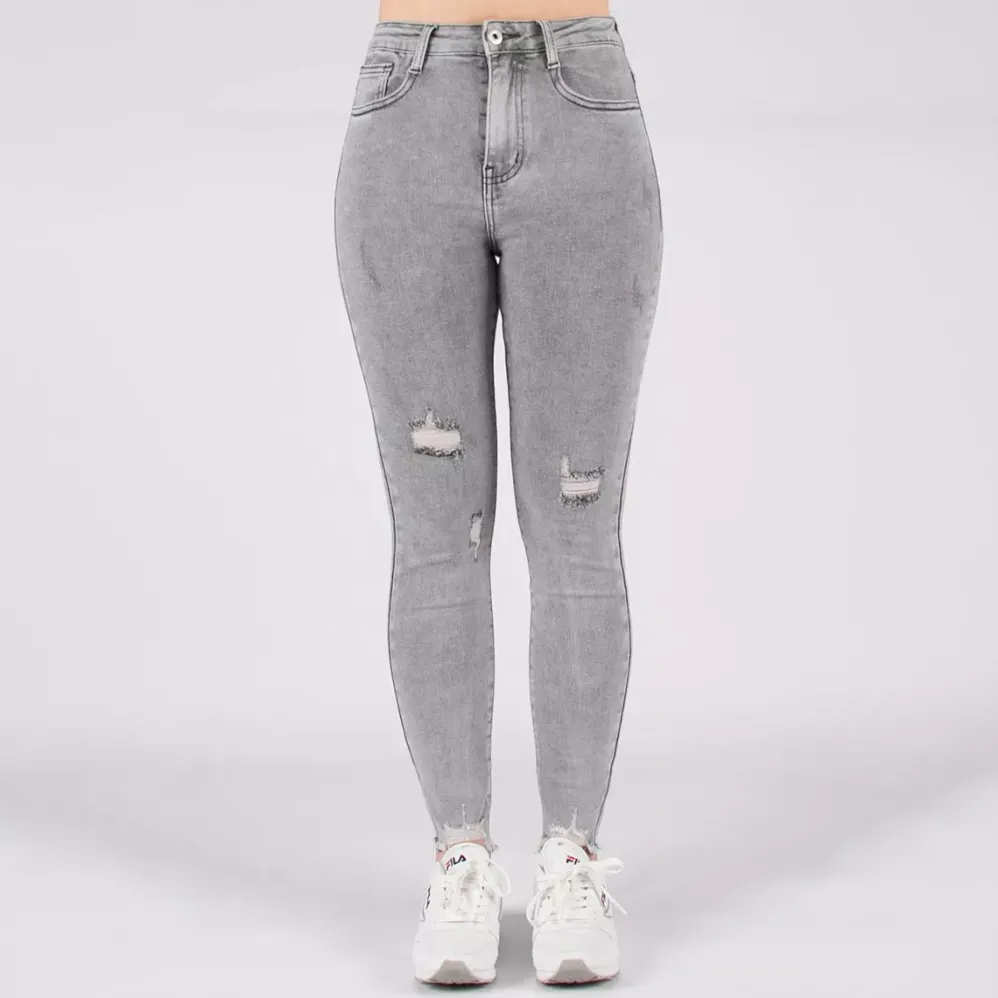Secret Denim high waist stretchfarkut harmaa
