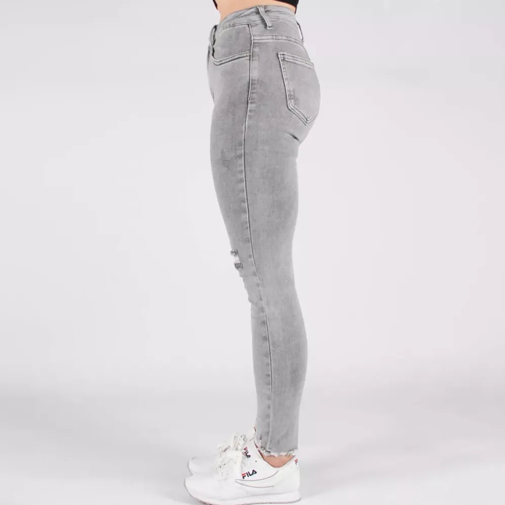 Secret Denim high waist stretchfarkut harmaa
