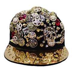 Snap-back lippahattu korukivillä