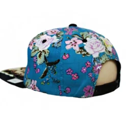 Snap-back lippahattu kukkakuvio