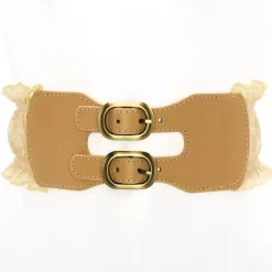 Stretchvyö pitsillä beige