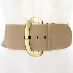 Stretchvyö suurella soljella beige