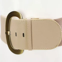 Stretchvyö suurella soljella beige