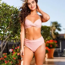 Stylish Swimwear Wei bikinisetti roosa