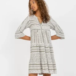 Sublevel Eco Tabitha kuvioitu mekko khaki