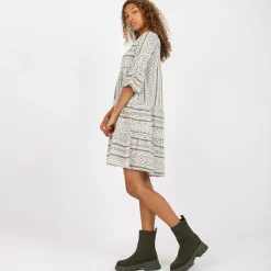 Sublevel Eco Tabitha kuvioitu mekko khaki
