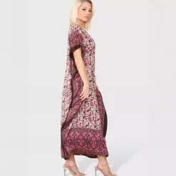Sumel Paisley kaftaani fuksia/ruskea