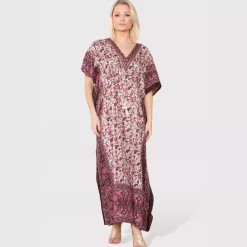 Sumel Paisley kaftaani fuksia/ruskea