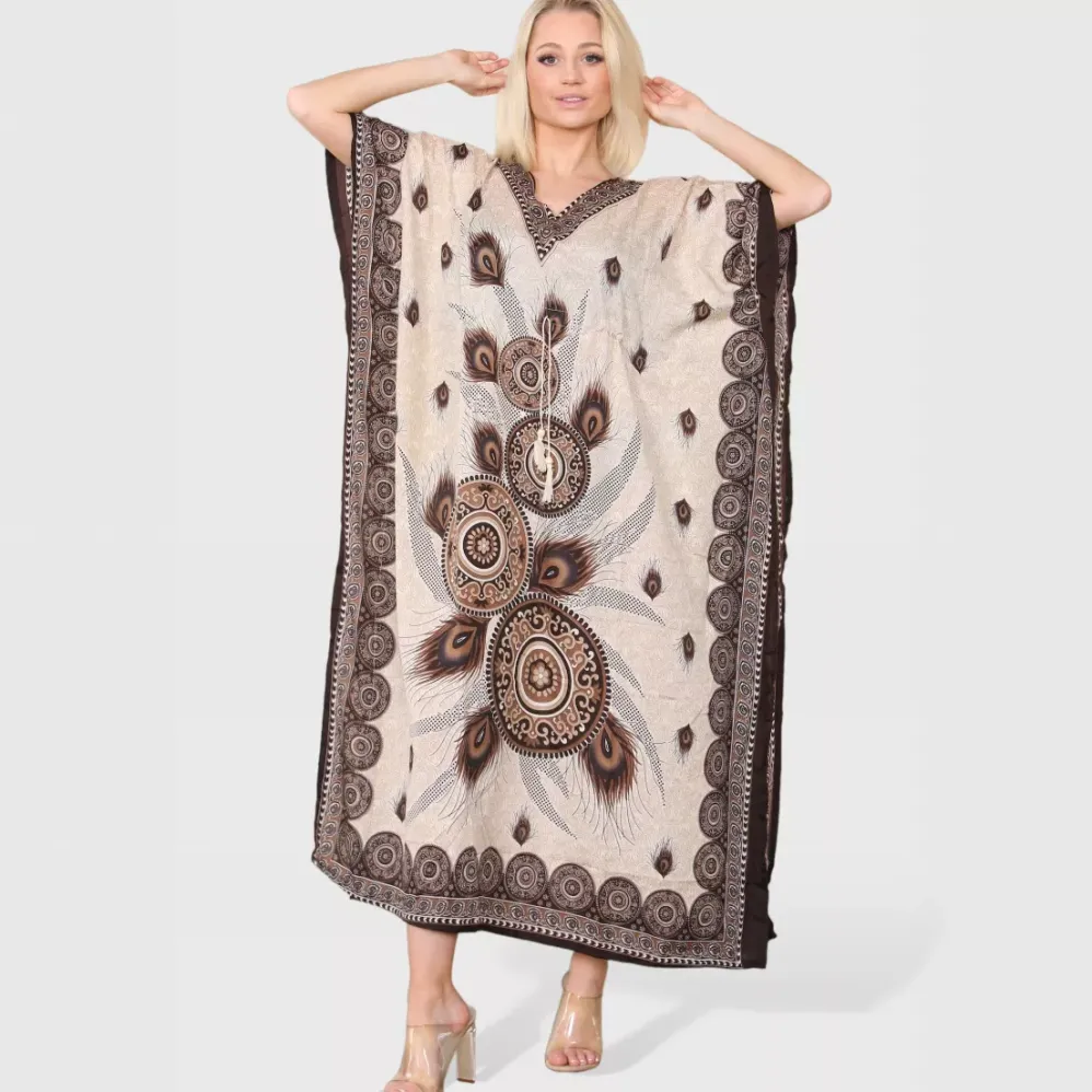 Sumel Peacock kaftaani ruskea