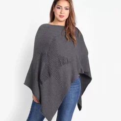 TLL Star neuleponcho t.harmaa