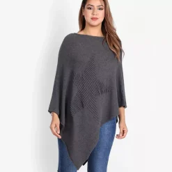 TLL Star neuleponcho t.harmaa