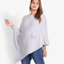 TLL Star neuleponcho v.harmaa