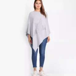 TLL Star neuleponcho v.harmaa