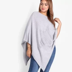 TLL Star neuleponcho v.harmaa