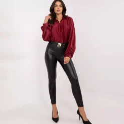 Trendy.ing Nixe keinonahkahousut musta