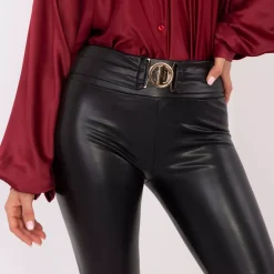 Trendy.ing Nixe keinonahkahousut musta