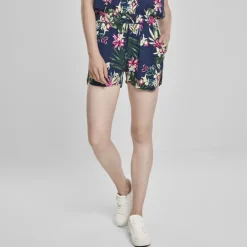Urban Classics AOP Viscose Resort shortsit navy/kukkakuvio
