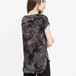 Urban Classics Camo Back Shaped Tee harmaa