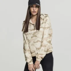 Urban Classics Camo Pull Over takki sand camo