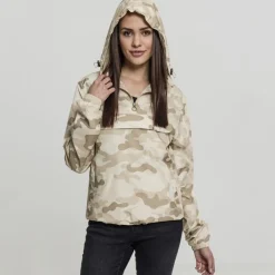 Urban Classics Camo Pull Over takki sand camo