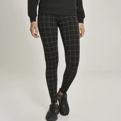 Urban Classics Check stretch-housut musta/ruutukuvio