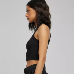 Urban Classics Crop ribbitoppi musta