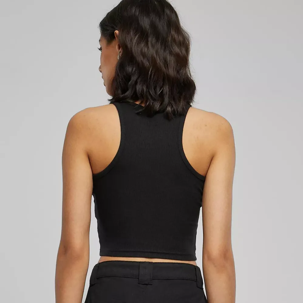 Urban Classics Crop ribbitoppi musta