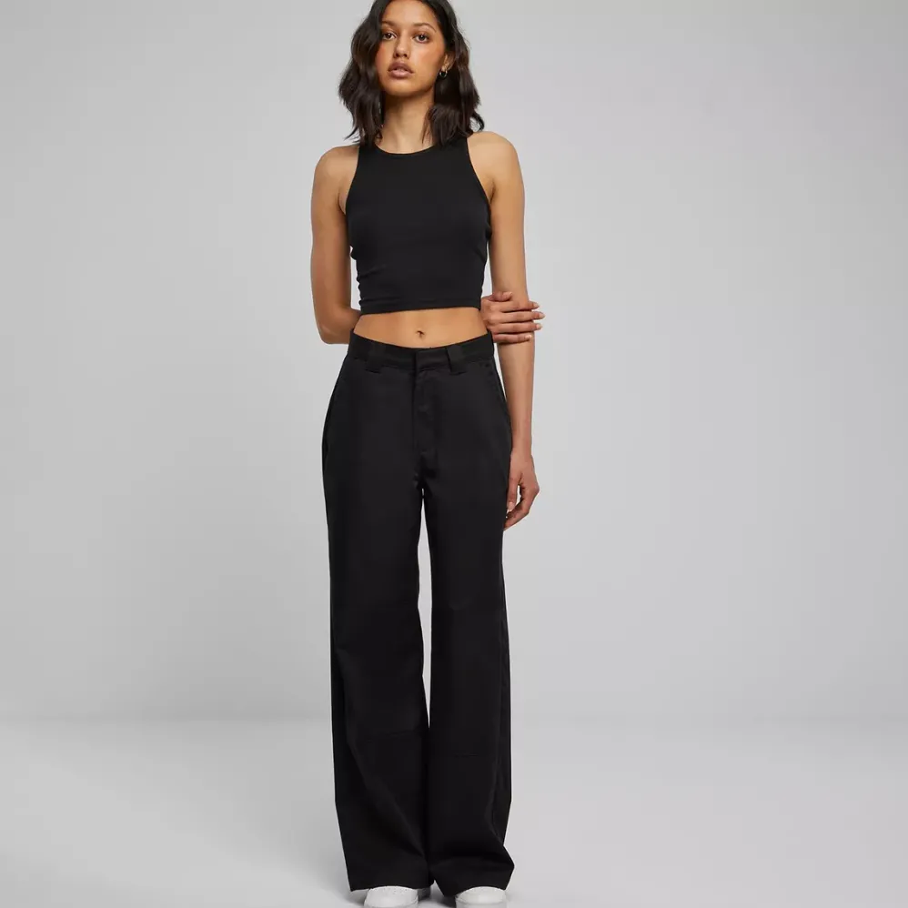 Urban Classics Crop ribbitoppi musta