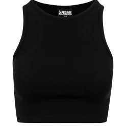 Urban Classics Crop ribbitoppi musta