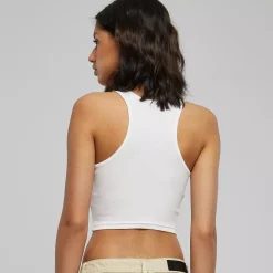 Urban Classics Crop ribbitoppi valkoinen
