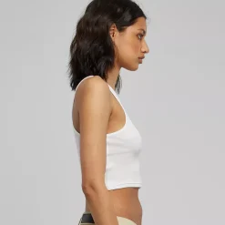 Urban Classics Crop ribbitoppi valkoinen