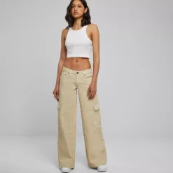 Urban Classics Crop ribbitoppi valkoinen