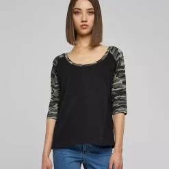 Urban Classics 3/4 CT Raglan paita musta