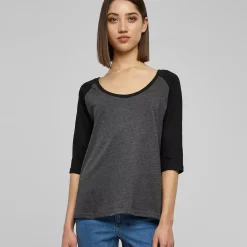 Urban Classics 3/4 CT Raglan paita harmaa