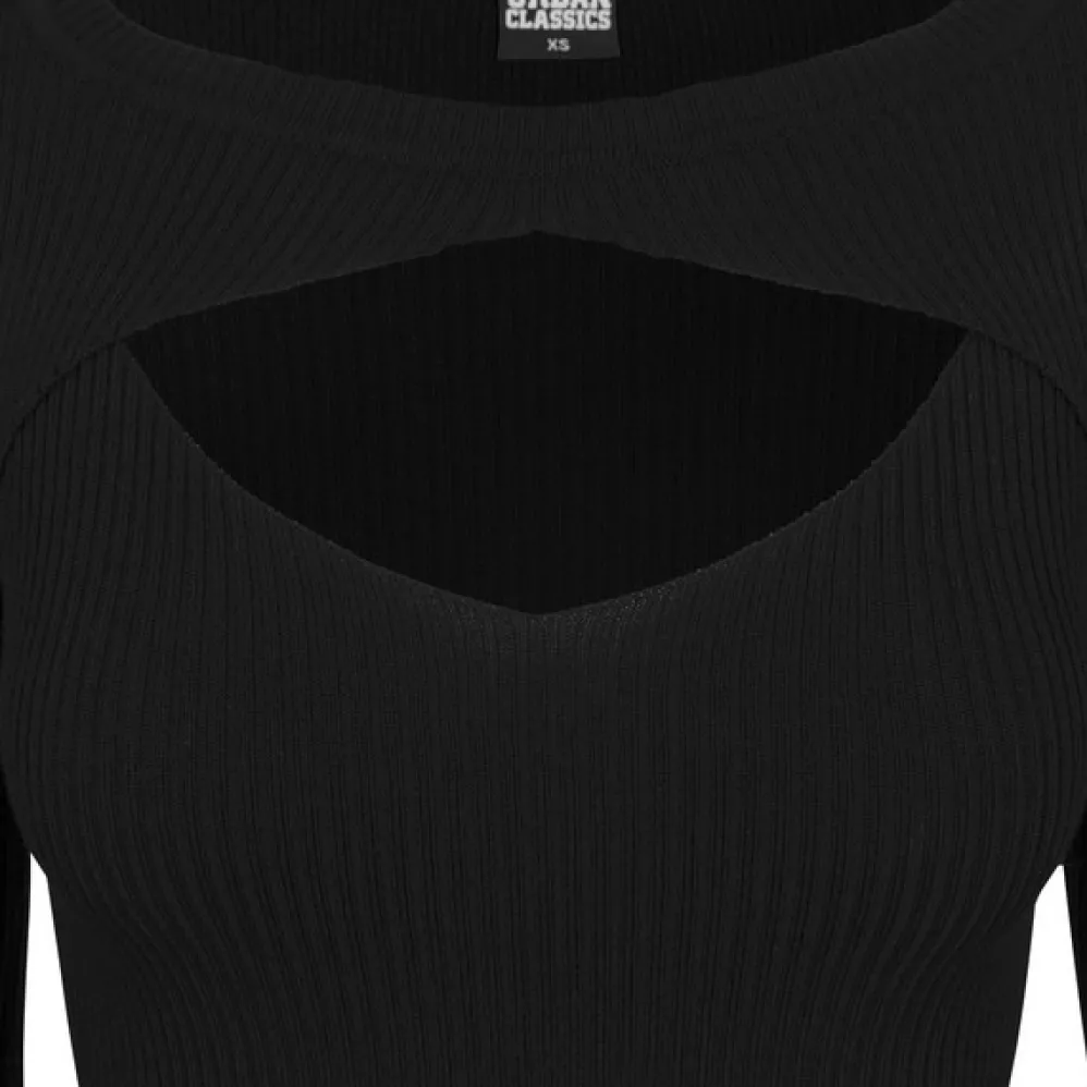 Urban Classics Cut Out ribbimekko musta