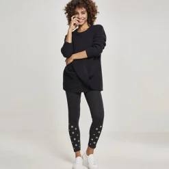 Urban Classics Eyelet leggingsit musta