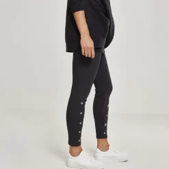 Urban Classics Eyelet leggingsit musta