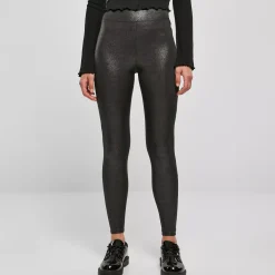 Urban Classics Highwaist Glamours leggingsit musta