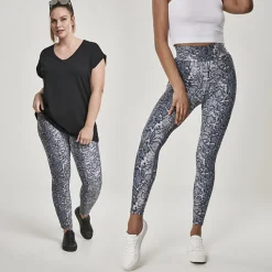 Urban Classics High Waist leggingsit harmaa/käärmekuvio